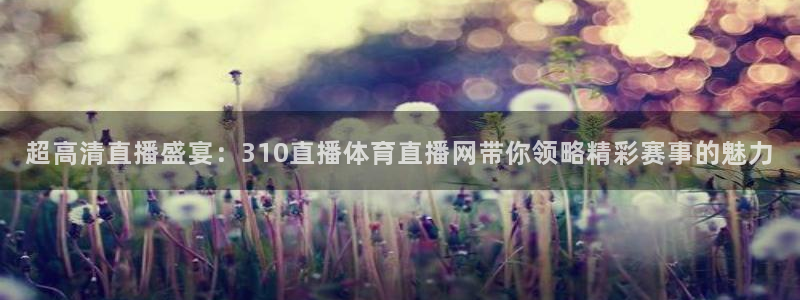 超高清直播盛宴：310直播体育直播网带你领略精彩赛事的魅力